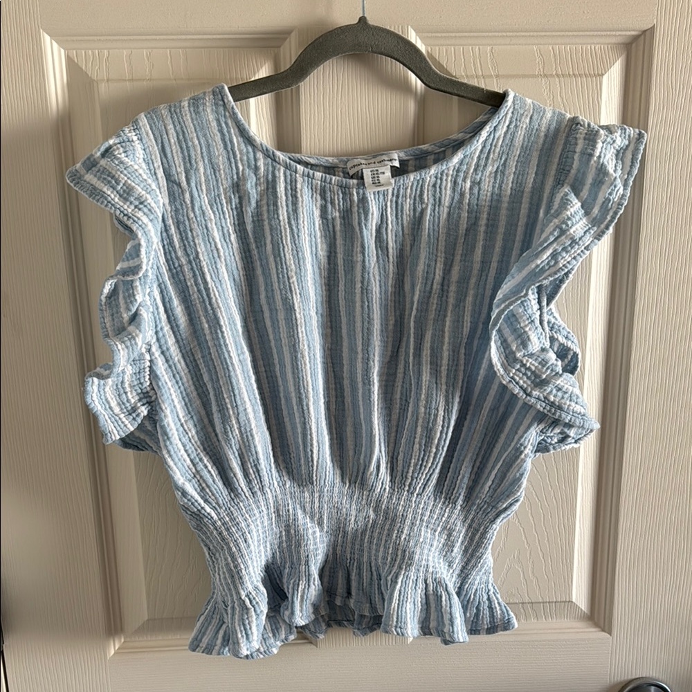 Blue Striped Women's Top